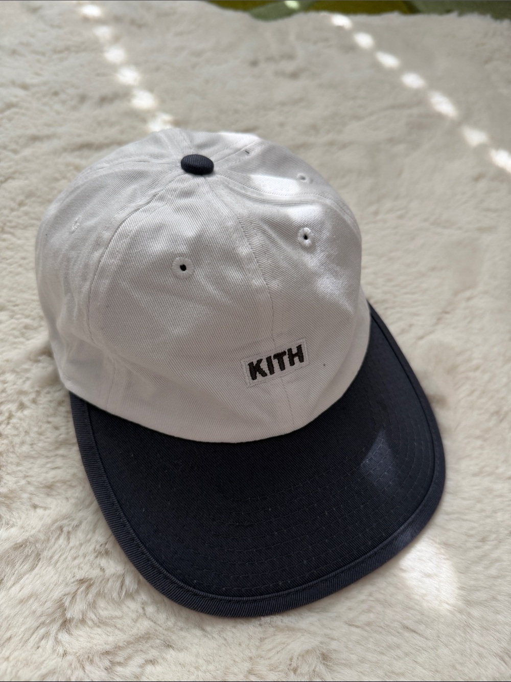 Kith Kids reversible White and grey Panel Cap